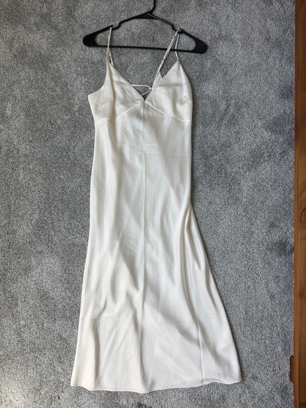Abercrombie & Fitch Cream Midi Slip Dress